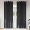 Image de rideaux occultants avec oeillets 2 pièces en velours gris foncé