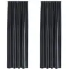 Image de Vidaxl rideaux occultants 2 pcs gris foncé 140 x 260 cm velours