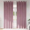 Image de vidaXL Rideaux occultants 2 pcs Rose foncé 140 x 225 cm Velours 4107240