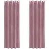 Image de Vidaxl rideaux occultants 2 pcs rose foncé 140 x 225 cm velours