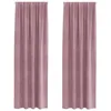 Image de Rideaux occultants en velours - vidaXL - Rose foncé - 140x260 cm - Lot de 2 - Élégance en velours - Bloque la lumière