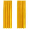 Image de Vidaxl rideaux occultants 2 pcs jaune moutarde 140 x 245 cm velours