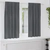 Image de Rideaux occultants 2 pièces 140 x 175 cm gris clair - poche pour tringle polyester