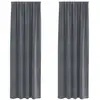 Image de Vidaxl rideaux occultants 2 pcs gris clair 140 x 260 cm velours