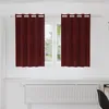 Image de Rideaux occultants à oeillets rouge bordeaux 2 pcs 141 x 143 cm - polyester mat style chic