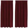 Image de Rideaux occultants en velours - vidaXL - 2 pièces - 140x175 cm - Rouge bordeaux - Polyester - Occultants