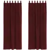 Image de Vidaxl rideaux occultants 2 pcs bordeaux 140 x 245 cm velours