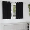 Image de VIDAXL - Rideaux occultants noirs 2 pcs 140 x 140 cm occultation 80 90% avec anneaux et crochets