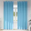 Image de Rideaux Occultants Avec Anneaux 2 Pcs Bleu Clair 225 X 140 Cm Vidaxl
