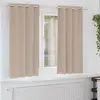Image de Rideaux Occultants Avec Anneaux 2 Pcs Taupe 175 X 140 Cm Vidaxl