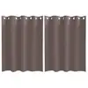 Image de Vidaxl rideaux occultants avec anneaux 2 pcs marron foncé 140 x 140 cm