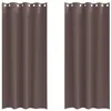 Image de Rideaux occultants - vidaXL - Marron foncé - Polyester - 245x140 cm - Lot de 2 - Facile à manipuler - Bloque la lumière