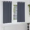 Image de Rideaux Occultants Avec Anneaux 2 Pcs Anthracite 175 X 140 Cm Vidaxl