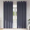 Image de Rideaux Occultants Avec Anneaux 2 Pcs Anthracite 260 X 140 Cm Vidaxl
