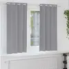 Image de Rideaux Occultants Avec Anneaux 2 Pcs Gris Clair 175 X 140 Cm Vidaxl