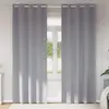 Image de Rideaux Occultants Avec Anneaux 2 Pcs Gris Clair 225 X 140 Cm Vidaxl