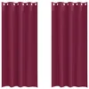 Image de Rideaux occultants - vidaXL - 245x140 cm - Rouge Bordeaux - Polyester - Lot de 2 - Occultant - Facile à manipuler