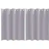 Image de Vidaxl rideaux occultants avec anneaux 2 pcs gris métal 140 x 140 cm