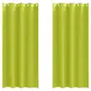 Image de Vidaxl rideaux occultants avec anneaux 2 pcs vert 225 x 140 cm