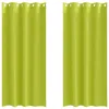 Image de Rideaux occultants - vidaXL - Ösen - Polyester - Pomme verte - 245x140 cm - 2 pièces - Occultation totale