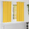 Image de Rideaux Occultants Avec Anneaux 2 Pcs Jaune Moutarde Vidaxl