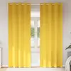 Image de Rideaux Occultants Avec Anneaux 2 Pcs Jaune Moutarde Vidaxl