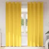 Image de vidaXL Rideaux occultants avec anneaux 2 pc Jaune moutarde Polyester 4107397