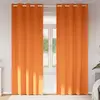 Image de Rideaux Occultants Avec Anneaux 2 Pcs Orange Vif 260 X 140 Cm Vidaxl