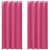 Image de Vidaxl rideaux occultants avec anneaux 2 pcs rose vif 225 x 140 cm