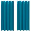 Image de Vidaxl rideaux occultants avec anneaux 2 pcs turquoise 245 x 140 cm