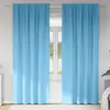 Image de Rideaux Occultants Avec Anneaux 2 Pcs Bleu Clair 245 X 140 Cm Vidaxl