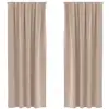 Image de Vidaxl rideaux occultants avec anneaux 2 pcs taupe 260 x 140 cm