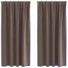 Image de Rideaux occultants modernes - vidaXL - Marron foncé - 175x140 cm - Occultation 80%-90% - Polyester