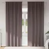 Image de Rideaux Occultants Avec Anneaux 2 Pcs Marron Foncé 225 X 140 Cm Vidaxl