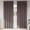 Image de Rideau occultant VIDAXL 2 pcs Marron foncé 260 x 140 cm - Polyester 80 90% occultation