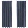 Image de Rideaux occultants en polyester - vidaXL - Anthracite - 260x140 cm - 2 pièces - Obscurcissement total