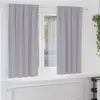 Image de Rideaux Occultants Avec Anneaux 2 Pcs Gris Métal 175 X 140 Cm Vidaxl