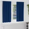 Image de Rideaux Occultants Avec Anneaux 2 Pcs Bleu Foncé 175 X 140 Cm Vidaxl