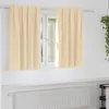 Image de vidaXL Rideaux occultants avec anneaux 2 pcs Crème 140 x 140 cm 4107483