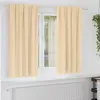 Image de Rideaux Occultants Avec Anneaux 2 Pcs Crème 175 X 140 Cm Vidaxl