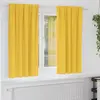 Image de Rideaux Occultants Avec Anneaux 2 Pcs Jaune Moutarde Vidaxl