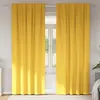 Image de Rideaux Occultants Avec Anneaux 2 Pcs Jaune Moutarde Vidaxl