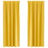 Image de Rideaux occultants - vidaXL - Jaune moutarde - Polyester - 225x140 cm - Occultant - Facile à manipuler - Lot de 2