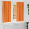 Image de Rideaux Occultants Avec Anneaux 2 Pcs Orange 175 X 140 Cm Vidaxl