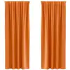 Image de Vidaxl rideaux occultants avec anneaux 2 pcs orange vif 225 x 140 cm