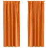Image de Rideaux occultants - vidaXL - Polyester - 245x140 cm - Orange vif - Lot de 2 - Bloque la lumière - Facile à manipuler
