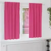 Image de Rideau - double rideaux Vidaxl Rideaux occultants avec anneaux 2 pcs Rose vif 175 x 140 cm