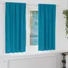 Image de Rideaux Occultants Avec Anneaux 2 Pcs Turquoise 175 X 140 Cm Vidaxl