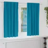 Image de Rideau - double rideaux Vidaxl Rideaux avec des rideaux 2 pcs Turquoise 175x140cm Polyester