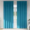 Image de Rideaux Occultants Avec Anneaux 2 Pcs Turquoise 260 X 140 Cm Vidaxl